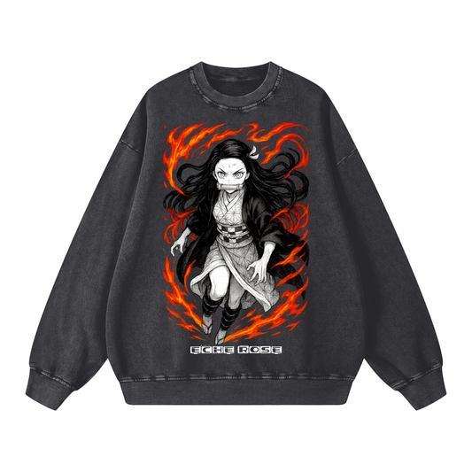 Snow Washed Oversized Sweatshirt